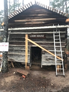 Chink Repair on Vintage Log
